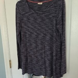 LOGO 7 Women's Black Patterned Long Sleeve Top